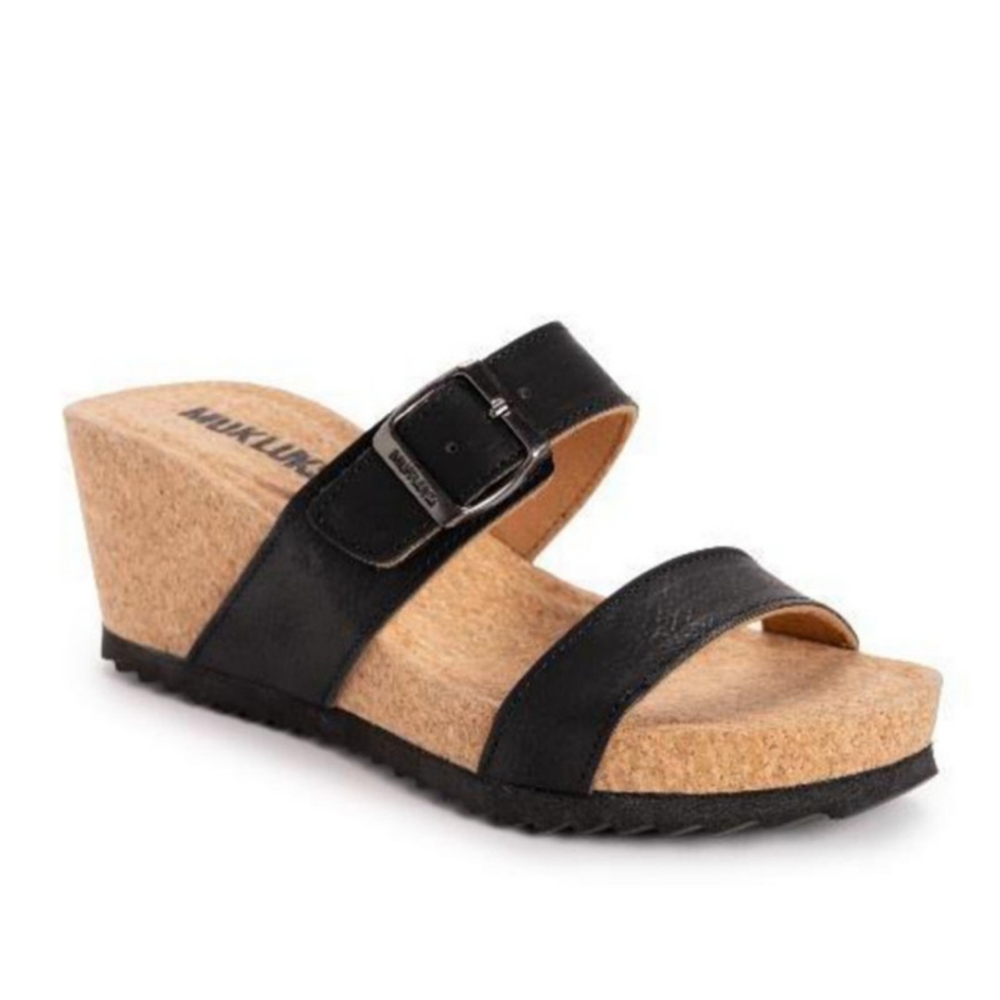MUK LUKS WOMEN'S WINONA WEDGE SANDALS SIZE 10 NIB - Picture 4 of 6
